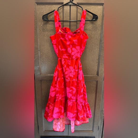SHEIN Other - SHEIN Red and Pink Floral Kids Dress